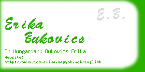 erika bukovics business card